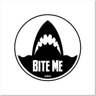 JAWS Movie BITE ME Shark design Posters and Art